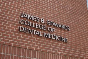 Outside of the James B. Edwards College of Dental Medicine