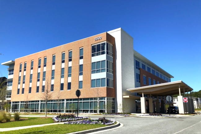 The exterior of the four story Nexton Medical Park building.