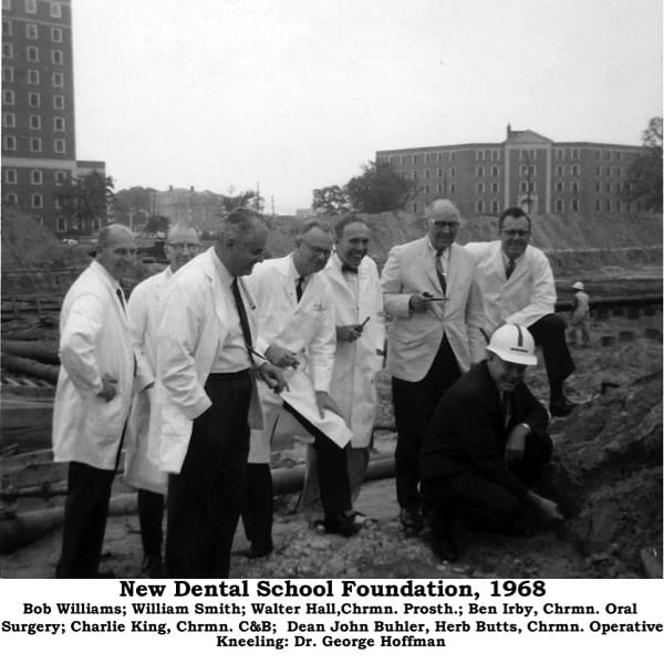 New dental school foundation placed 1968